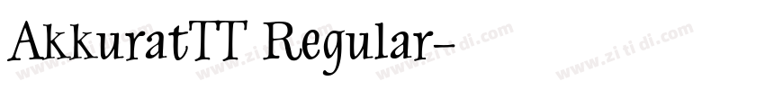 AkkuratTT Regular字体转换